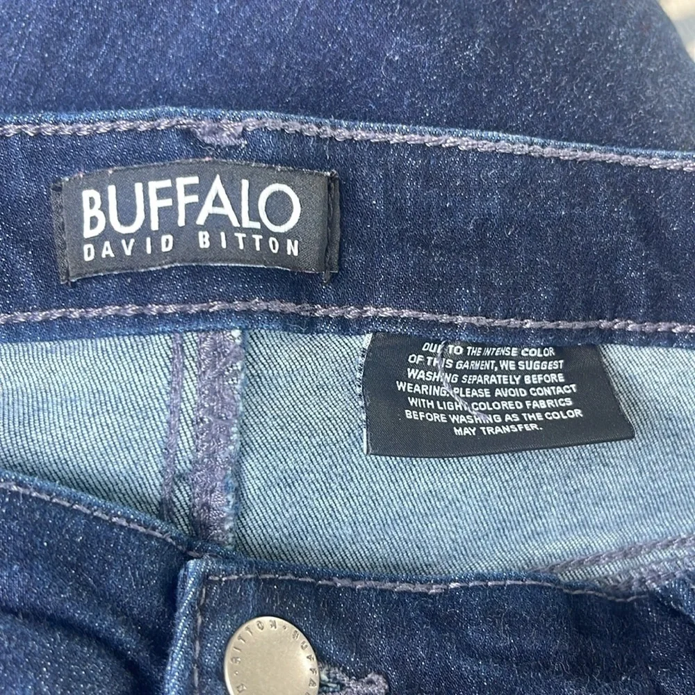 Buffalo - dark wash jeans - high rise, straight leg, stretch - size 12/32